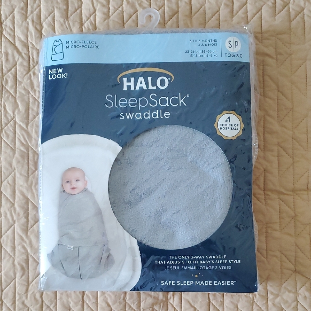 Halo SleepSack Swaddle in Soft Gray